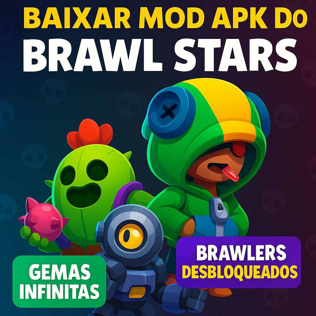 MOD APK Brawl Stars atualizado - Download seguro com tudo desbloqueado Baixar MOD APK do Brawl Stars com gemas infinitas, brawlers desbloqueados e recursos ilimitados